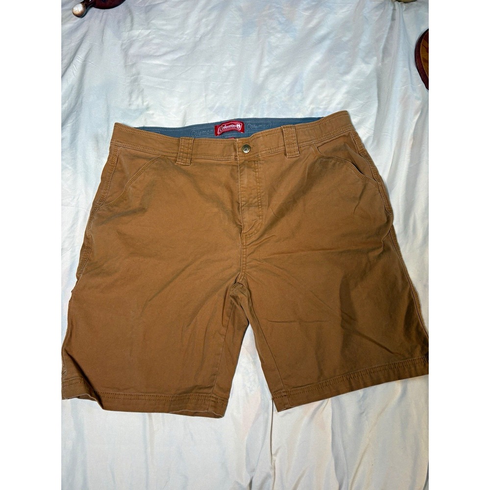 Coleman Men's Utility Cargo Comfort Waist Toffee Shorts Size 38